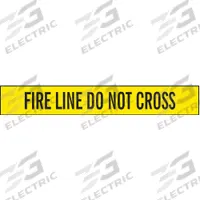APPROVED VENDOR Barricade Tape: 1,000 ft Lg, 3 in Wd, Fire Line Do Not Cross Legend, Polyethylene (MPN B3103Y15-200). Key specifications — Tape Message: Fire Line Do Not Cross; Message Color: Black; Brand: APPROVED VENDOR.