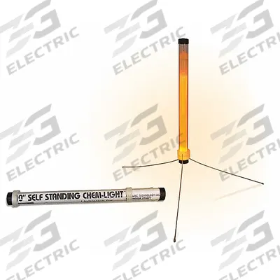 CHEMLIGHT BY CYALUME TECHNOLOGIES Lightstick: Tripod Stand, Orange, 2 hr Light Duration, Stick - Heavy-Duty Lightsticks