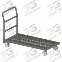 APPROVED VENDOR Platform Truck: 1,400 lb, 48 in L x 24 in W x 7 3/4 in H Deck, Perforated, Phenolic (MPN EPTP24485PU95). Key specifications — Side Panel Type: No Side Panels; Brand: APPROVED VENDOR; Color: Gray; Caster/Wheel Configuration: (2) Swivel.