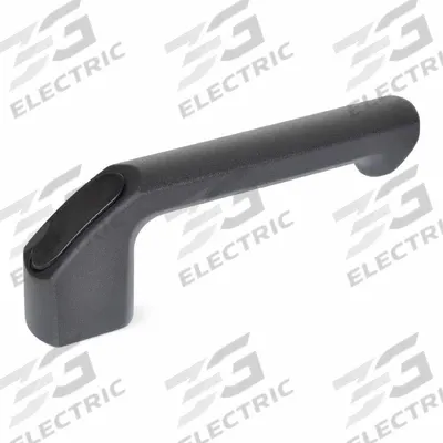 JW WINCO Pull Handle: Unthreaded Holes, Aluminum, Black - Load-Rated Open-Ended Pull Handles