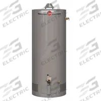 RHEEM Residential Gas Water Heater: Natural Gas, Low NOx, 40 gal, 34,000 BTU, 52.38 in Ht (MPN PROG40S-34N RH62). Key specifications — Display Sell UOM: EA; Market: Residential; Standards: US CSA (Star); Sub-brand: gas water heater; Brand: RHEEM; Low NOx: Yes; Water Connection Location: Center; Fuel Type: Natural Gas.