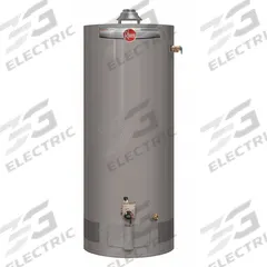 RHEEM Residential Gas Water Heater: Natural Gas, Low NOx, 40 gal, 34,000 BTU, 52.38 in Ht (MPN PROG40S-34N RH62). Key specifications — Display Sell UOM: EA; Market: Residential; Standards: US CSA (Star); Sub-brand: gas water heater; Brand: RHEEM; Low NOx: Yes; Water Connection Location: Center; Fuel Type: Natural Gas.