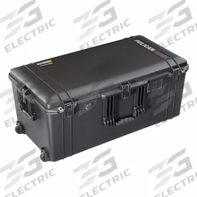 PELICAN Protective Case: Black, Mobile, 20.5 lb Wt - Lightweight Suitcase-Style Cases
