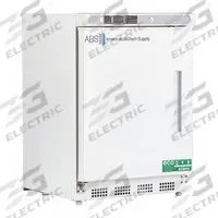 AMERICAN BIOTECH SUPPLY Lab Refrigerator: 4.6 cu ft, Undercounter, 1°C to 10°C, 24 1/2 in Overall Dp (MPN ABT-HC-UCBI-0404-LH). Key specifications — Door Opening Style: Left; Color: White; Alarm Type: Temperature; Manufacturer Part Number: ABT-HC-UCBI-0404-LH; Brand: AMERICAN BIOTECH SUPPLY; Product Type: Lab Refrigerator; Door Type: Swing Solid; Refrigerant Type: R-600a.