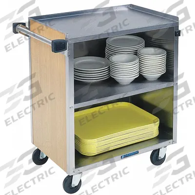 LAKESIDE Enclosed Cart: Enclosed, 500 lb Max Load Capacity, 3 Shelves - Enclosed Stainless Steel Carts
