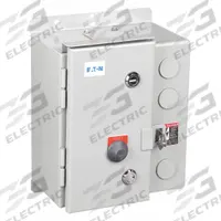 EATON NEMA Magnetic Motor Starter: Non-Reversing, 3 Poles, NEMA Size 00, 9 A, 480V AC Coil (MPN ECN05A8CAA-R63/AL30). Key specifications — attr211388: EATON; attr951451: 1NO/1NC; attr951453: 480V AC; attr951489: Three; attr984425: 1NO/1NC; attr984429: Pilot Light; attr997361: None (Not Applicable to Electronic Overloads).
