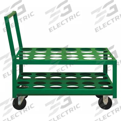 APPROVED VENDOR Medical Cylinder Cart: 1,400 lb, 24 Cylinder Capacity - Four-Wheel Vertical Medical Cylinder Carts