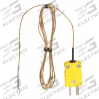 UEI TEST INSTRUMENTS Bead Wire Temperature Probe: -40°F to 950°F /-40°C to 510°C, Type K (MPN ATT29). Key specifications — Brand: UEI TEST INSTRUMENTS; Cable Material: Fiberglass Coated; Cable Length: 4 ft; Maximum Wire Gauge: 24 AWG.
