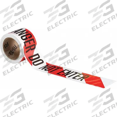 APPROVED VENDOR Barricade Tape: 200 ft Lg, 3 in Wd, Danger Do Not Enter Legend - Specific Danger Messaging Barrier Tape