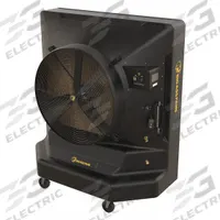 BIG ASS FANS Portable Evaporative Cooler: 3,600 sq ft, 5-15P, 120V AC, 70 in x 62 in x 31 in (MPN E-400-3601). Key specifications — attr1152013: Variable; attr1151993: BIG ASS FANS.