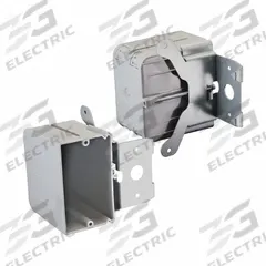CANTEX Electrical Box: PVC, Nonmetallic Material & Nominal Size, 1 Gangs, 3 5/16 in Box Dp (MPN EZ21SBZ-ADJ). Key specifications — Brand: CANTEX; Bracket Style: Without Bracket; Clamp Style: Without Clamps.