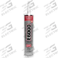 ECLECTIC Construction Adhesive: E6000, 10.2 fl oz, Cartridge, Clear, 489 g/L VOC Content Wt (MPN 800721). Key specifications — Adhesive Color: Clear.
