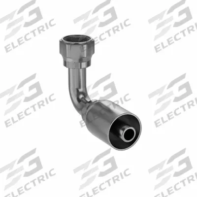 Parker Hydraulic Crimp Fitting: Steel x Steel, 90° Elbow, -8 For Hose Dash Size - Parker Crimp Hydraulic Hose Fittings with ORS Connection