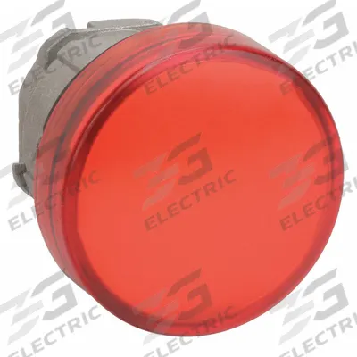 SCHNEIDER Pilot Light Head: 22 mm Panel Mounting Hole Dia, Red, Smooth, LED - Pilot-Light Heads