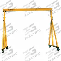 CALDWELL Portable Gantry Crane: Fixed Span, Adj Ht, 8,000 lb Load Capacity, Steel, 8 ft to 12 ft (MPN K90-4-12/20). Key specifications — Rotating Legs: Yes; Brand: CALDWELL; Height Adjustability: Adjustable Height; Mobility Under Load: Mobile.