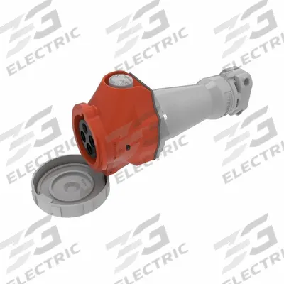 HUBBELL Pin and Sleeve Connector: Red, 480V AC, Three Phase, 30 A, 3 Pole, 4 Wire - Washdown-Rated Connectors