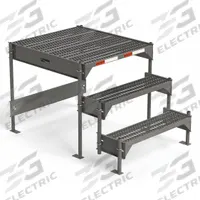 EGA Work Platform: 2.3 ft Platform Ht - Max, 34.6 in x 38.3 in, Steel, 500 lb Load Capacity (MPN CW1-27-3-3). Key specifications — Folding: Not Foldable; Mobility: Stationary; Use Location: Indoor; Brand: EGA; Color: Gray; Exit Direction: Forward; Height Adjustability: Adjustable Height; Includes Handrails: Handrails Not Included.