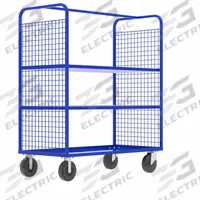 VALLEY CRAFT Cage Cart: 2,000 lb, Overall Dim. 57 in L x 30 in W x 68 in H, Adj, 2 Shelves, Rubber (MPN F89057VCBL). Key specifications — Caster/Wheel Configuration: (2) Rigid; Color: Blue; Shelf Adjustability: Adjustable; Brand: VALLEY CRAFT.