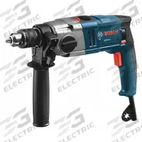 BOSCH Hammer Drill: Corded, 1/2 in Chuck, 3/4 in Concrete Capacity, 1,200 RPM_3,200 RPM, Keyed Chuck (MPN HD18-2). Key specifications — attr1256227: Keyed; attr1256251: 120V AC; attr1256225: BOSCH.