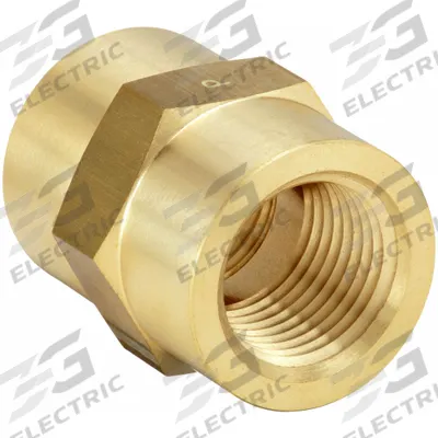 PARKER Metal Pipe Straight: Straight, Brass, 3/8 in x 3/8 in, 6,000 psi - Threaded Extreme-Pressure Hydraulic Pipe Fittings