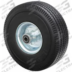 MARASTAR Flat-Free Wheel: 10 in Wheel Dia., 3 in Wheel Wd, Polyurethane, 350 lb Load Capacity, Steel (MPN 4DE48). Key specifications — Brand: MARASTAR; Tire Sidewall Number: 4.10/3.50-4.
