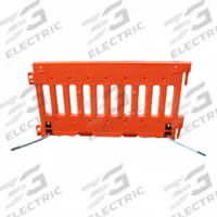 TRAFFIX DEVICES/VIZCON Pedestian Wall: ADA Wall, 38 in Ht, 72 in Lg, Orange, Interlocking, MASH (MPN 57000-AO). Key specifications — Brand: TRAFFIX DEVICES/VIZCON; Portability: Stationary; Material: Polyethylene; Includes: Legs; Connecting Option: Interlocking; ADA Compliance: Yes.