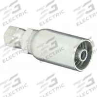 KURT Hydraulic Crimp Fitting: Carbon Steel, Straight, -6 For Hose Dash Size, Female x Male (MPN FJX-06-04). Key specifications — Fitting Gender: Female x Male; Fitting Connection Type: JIC x Hose End; Thread Size: 7/16"-20; For Hose Dash Size: -6; Brand: KURT.