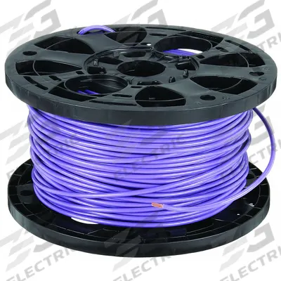SOUTHWIRE Building Wire: Copper, 6 AWG, 1 Conductors, Stranded, Purple, 500 ft Lg - Copper THHN/THWN Building Wires