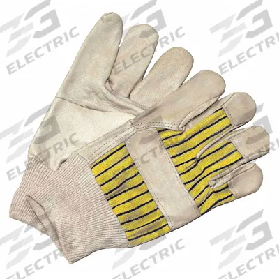 BDG Leather Gloves: XL ( 10 ), Cowhide, Premium, Glove, Full Finger, Knit Cuff - Work Gloves