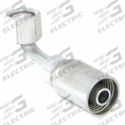 KURT Hydraulic Crimp Fitting: Carbon Steel, 90° Elbow, -8 For Hose Dash Size - Kurt Crimp Hydraulic Hose Fittings with JIC Connection