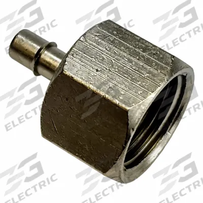 MEM-CO Mini Barbed Fitting Adapter: 3/4 in ID x 3/4 in Pipe x 1/8 in ID Size, FNPT x Tube - Nickel-Plated Brass Barbed Tube Fittings