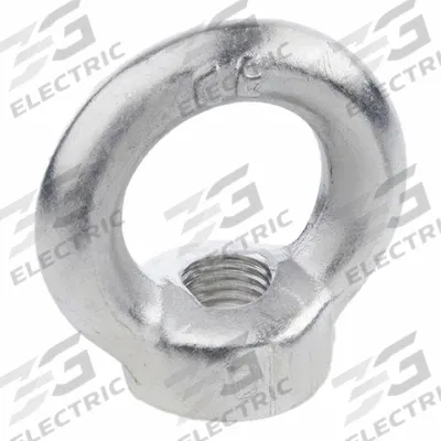 JW WINCO Lifting Eye Nut: Steel, C15E, 10 mm Tr Lg, 45 mm Ht, 25 mm Inside Dia - Steel Eye Nuts