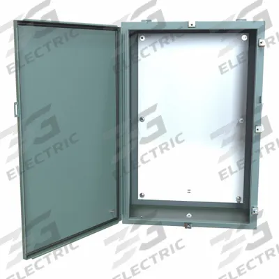 HAMMOND Electrical Enclosure: Steel, 36 in x 24 in x 12 in, NEMA 12/13/3R/4, w/Panel - Steel Washdown Enclosures