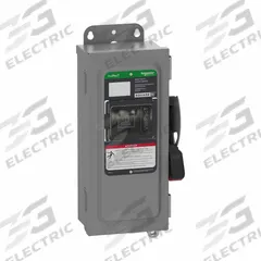 SCHNEIDER Safety Switch: Fusible, 30 A, Three Phase, 240V AC, Galvanized Steel, Indoor (MPN VH321NAWKGL). Key specifications — Brand: SCHNEIDER.