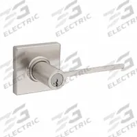 KWIKSET Door Lever Lockset: Office Lever Locksets, Nickel, ADA Compliant (MPN 405LRL-SQT-15-SMT-6AL-RCS). Key specifications — attr1024149: Not Ligature-Resistant; attr1011488: KWIKSET; attr1011524: No Message; attr1011506: Rose; attr1011485: Yes; attr1059461: Satin Nickel-Plated : Zinc.