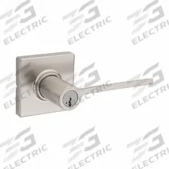 KWIKSET Door Lever Lockset: Office Lever Locksets, Nickel, ADA Compliant (MPN 405LRL-SQT-15-SMT-6AL-RCS). Key specifications — attr1024149: Not Ligature-Resistant; attr1011488: KWIKSET; attr1011524: No Message; attr1011506: Rose; attr1011485: Yes; attr1059461: Satin Nickel-Plated : Zinc.