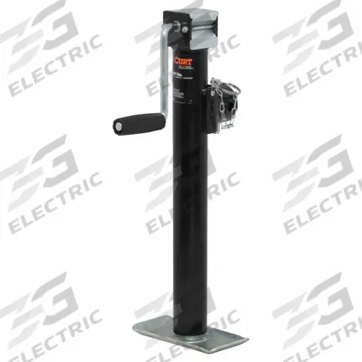 CURT Trailer Jack: Pipe-Mount Swivel Jack, 2,000 lb Static Load Capacity, Sidewind - Trailer Jacks without Wheels