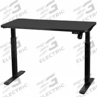 MOTIONWISE Electric Sit-Stand Desk: Black, Medium Density Fiberboard, 48 in Overall Wd, Steel, Black (MPN AX2448B). Key specifications — attr989930: Black; attr989931: Steel; attr989903: MOTIONWISE; attr989914: Black; attr989916: Medium Density Fiberboard.
