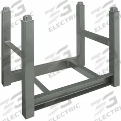 APPROVED VENDOR Modular Stacking Rack: 26 in x 16 in x 25 in, Open Decking, 7,500 lb Load Capacity (MPN SZ DX). Key specifications — attr4948: Steel; attr38467: APPROVED VENDOR; attr38468: Open; attr38469: Gray; attr38471: Powder Coated.