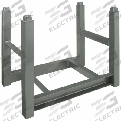 APPROVED VENDOR Modular Stacking Rack: 26 in x 16 in x 25 in, Open Decking - Modular 4-Post Stack Racks