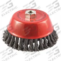 APPROVED VENDOR Cup Brush: Twisted Steel, 6 in Dia, 0.02 in Fill Dia, 5/8"-11 Arbor (MPN 66252839104). Key specifications — Brand: APPROVED VENDOR; Bristle Type: Standard Twist Knot Wire; Connection Size & Type: 5/8"-11 Arbor Hole.