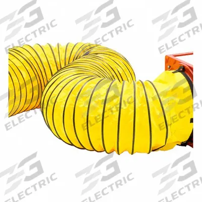 TEMPEST Flexible Hose: 25 ft Overall Lg, 16 in Inside Dia - Duct Hoses for Smoke Ejectors