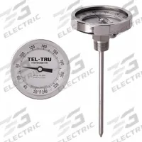 TEL-TRU Dial Thermometer: 0°F to 250°F, +/- 1% Accuracy, 2.5 in Stem Lg, Fahrenheit (MPN GT300R-0267). Key specifications — Temperature Units: Fahrenheit; Accuracy: +/- 1%; Brand: TEL-TRU.