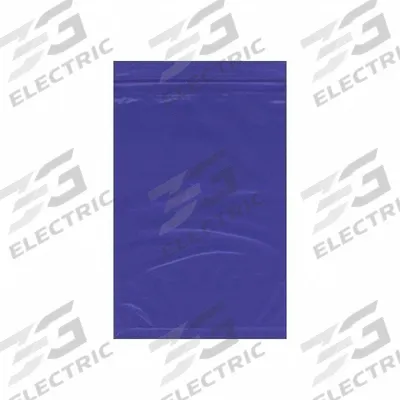 APPROVED VENDOR Packaging Bag: Blue, 2 mil Thick, 6 in Wd, 9 in Lg, Hang Hole Not Included - Color-Coding Reclosable Poly Bags
