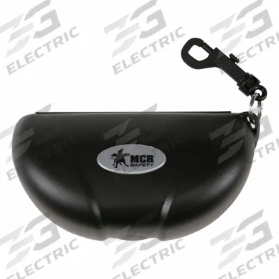 MCR SAFETY Eyewear Case: Hook-and-Loop Closure Type, Belt Clip Included, Black - Cases for Safety Glasses