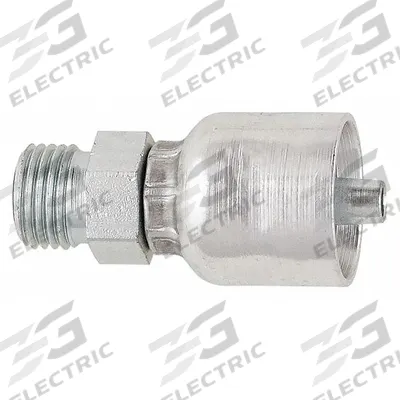 Parker Hydraulic Crimp Fitting: Steel x Steel, Straight, -10 For Hose Dash Size - Parker Crimp Hydraulic Hose Fittings with ORS Connection