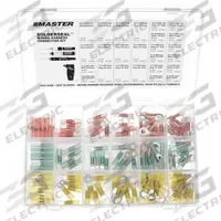 MASTER APPLIANCE Wire Connector Kit: 135 Pieces, 24 AWG – 10 AWG Wire Sizes (MPN 11822). Key specifications — Manufacturer Part Number: 11822; Brand: MASTER APPLIANCE; Includes: Plastic Case; Series: Solderseal™.