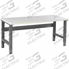 TENNSCO Workbench: Adj Ht, Plastic, 72 in x 36 in, 750 lb Overall Load Capacity, Gray (MPN WBA-1-3672P). Key specifications — Brand: TENNSCO.