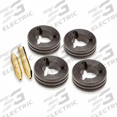 MILLER ELECTRIC Drive Roll Kit & Inlet/Intermediate Guide Kit: 4-Roll, 0.052 in, V-Knurl, 50 Series (MPN 046794). Key specifications — For Welder Series: Millermatic 350P; For Wire Feeder Series: R-115; For Wire Type: Flux-Cored; Brand: MILLER ELECTRIC; Manufacturer Part Number: 046794.