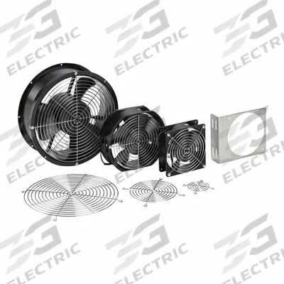 HOFFMAN Axial Fan: 100 cfm Airflow @ 0.000 in SP, 4 5/8 in Ht, 1 1/2 in Dp, Plug-In - Standard Square Axial Fans